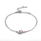 Rose Gold Paw Jewelry Set – 4 Pieces With Zirconia Heart (Ring, Necklace, Earrings, Bracelet)