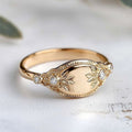 Marquise Gold Zirconia Ring