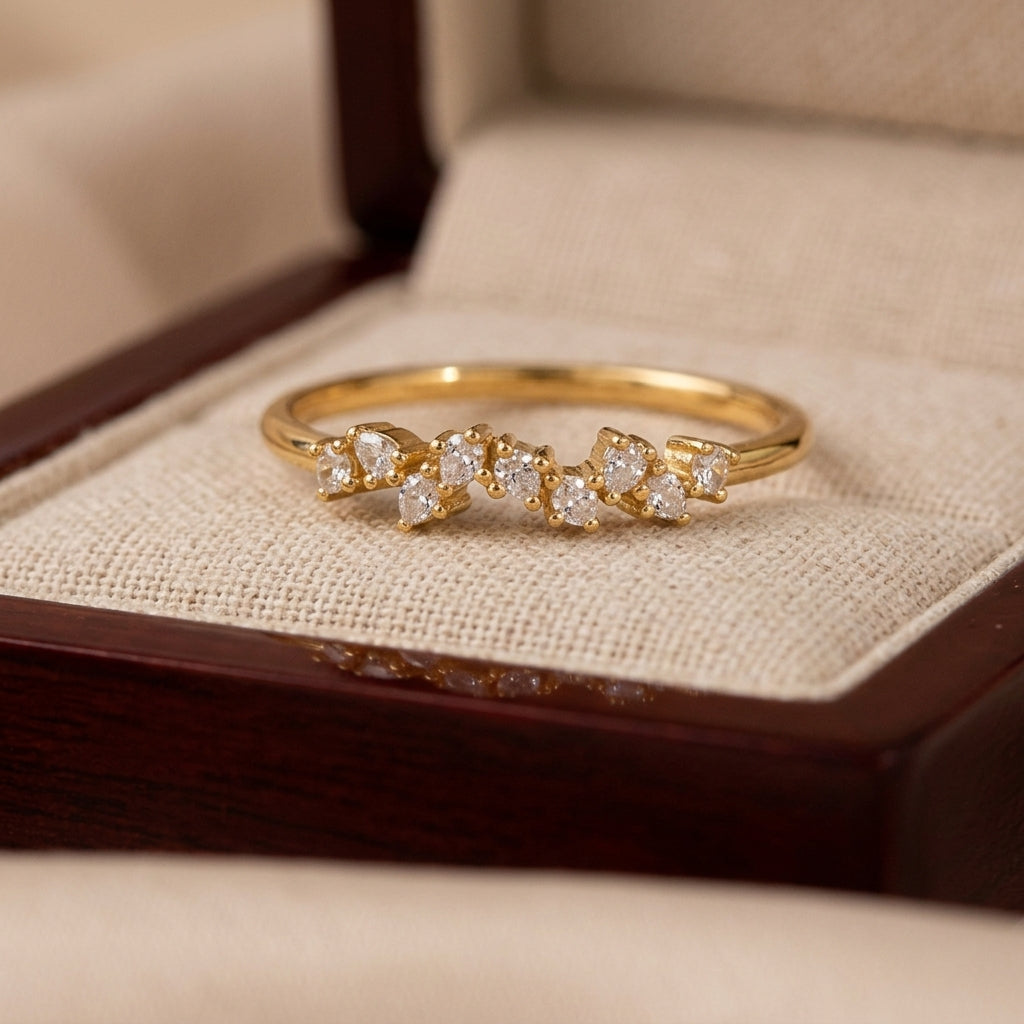 Tiny Birthstone Cluster Ring
