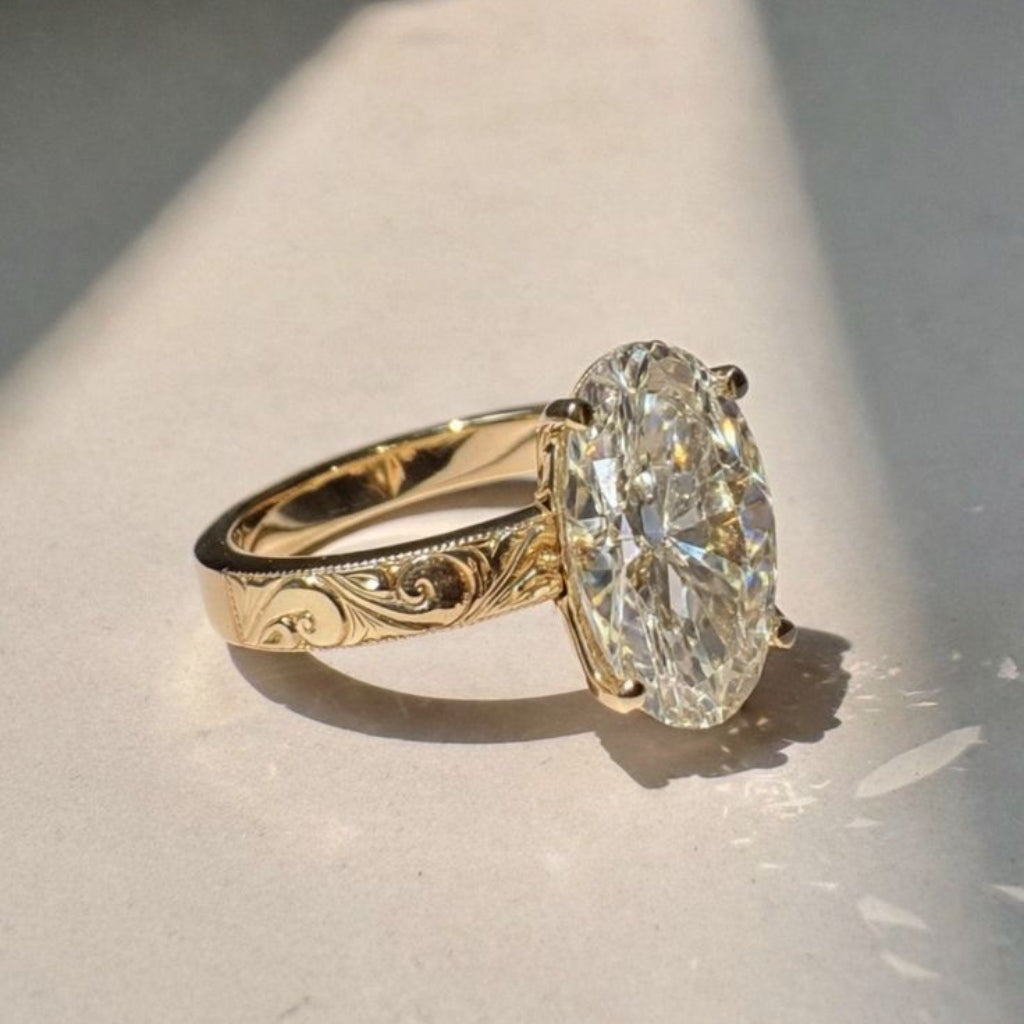 Vintage Oval Crystal Ring