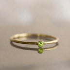 Minimalist Birthstone Gold Colored Ring
