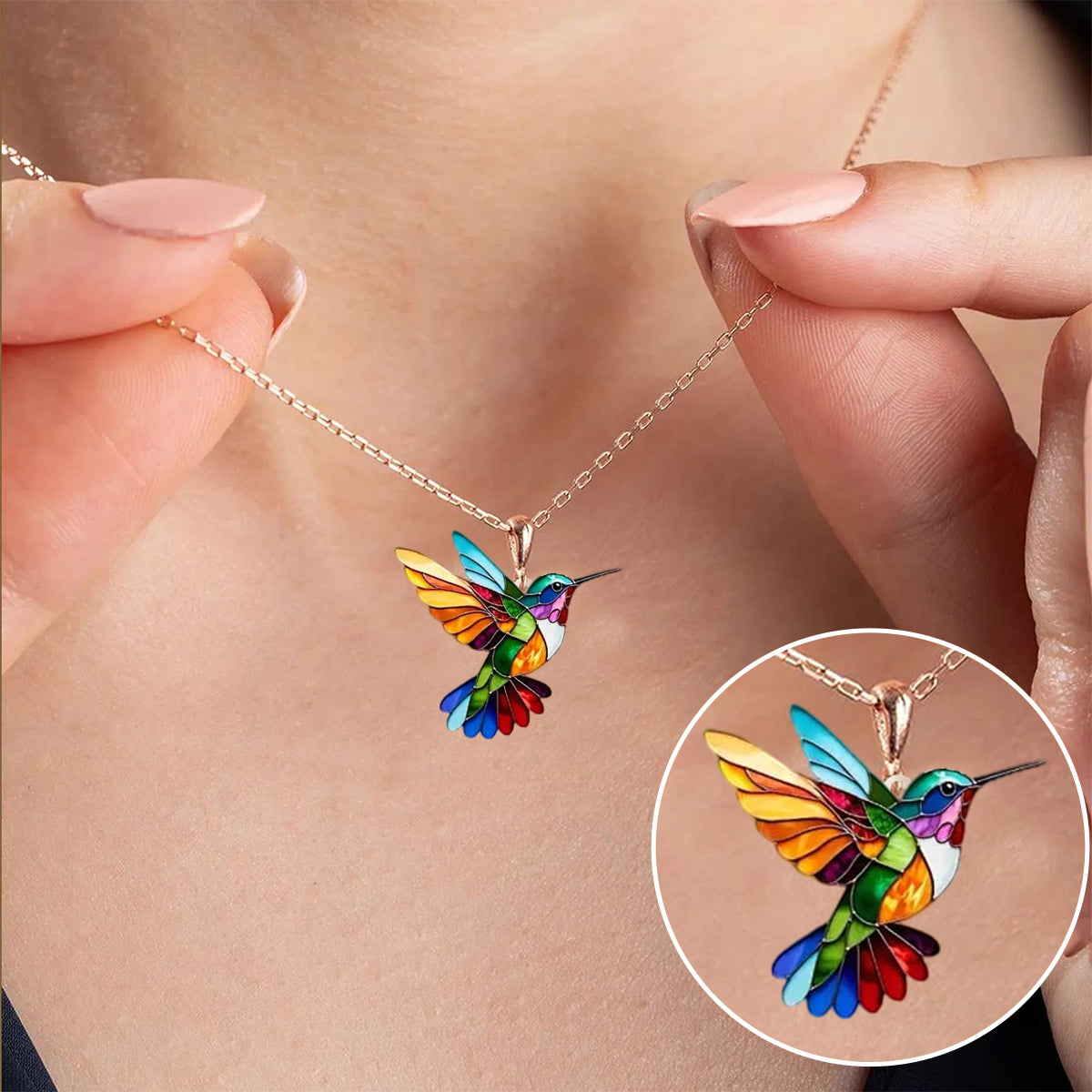 Beautiful Hummingbird Necklace With Bonus Earrings – Offer