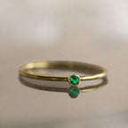 Minimalist Birthstone Gold Colored Ring