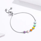 Sterling Silver Paw Print Bracelet – Adjustable Fit