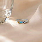 Custom Gemstone Signet Silver Colored Ring
