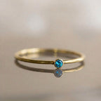 Minimalist Birthstone Gold Colored Ring