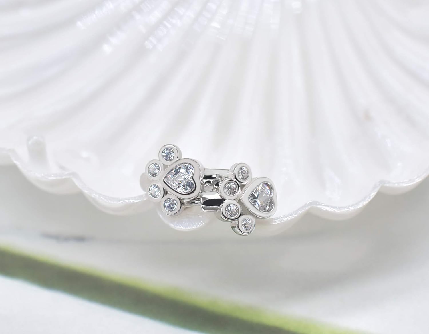 Paw Huggie Hoops With Sparkling Zirconia
