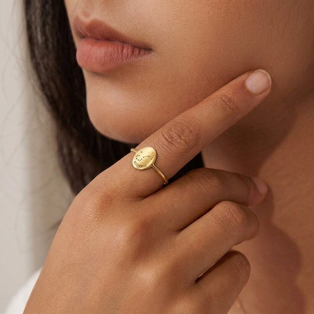 Star Signet Ring Custom Zodiac