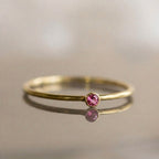 Minimalist Birthstone Gold Colored Ring