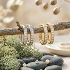Minimalist CZ Huggie Hoop Earrings