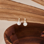 Natural Freshwater Pearl Tear Drop Earrings
