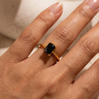 Citrine Emerald Cut Ring