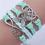 Vintage Love Butterfly Leather Bracelet