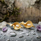 Blooming Flower Gold Earrings