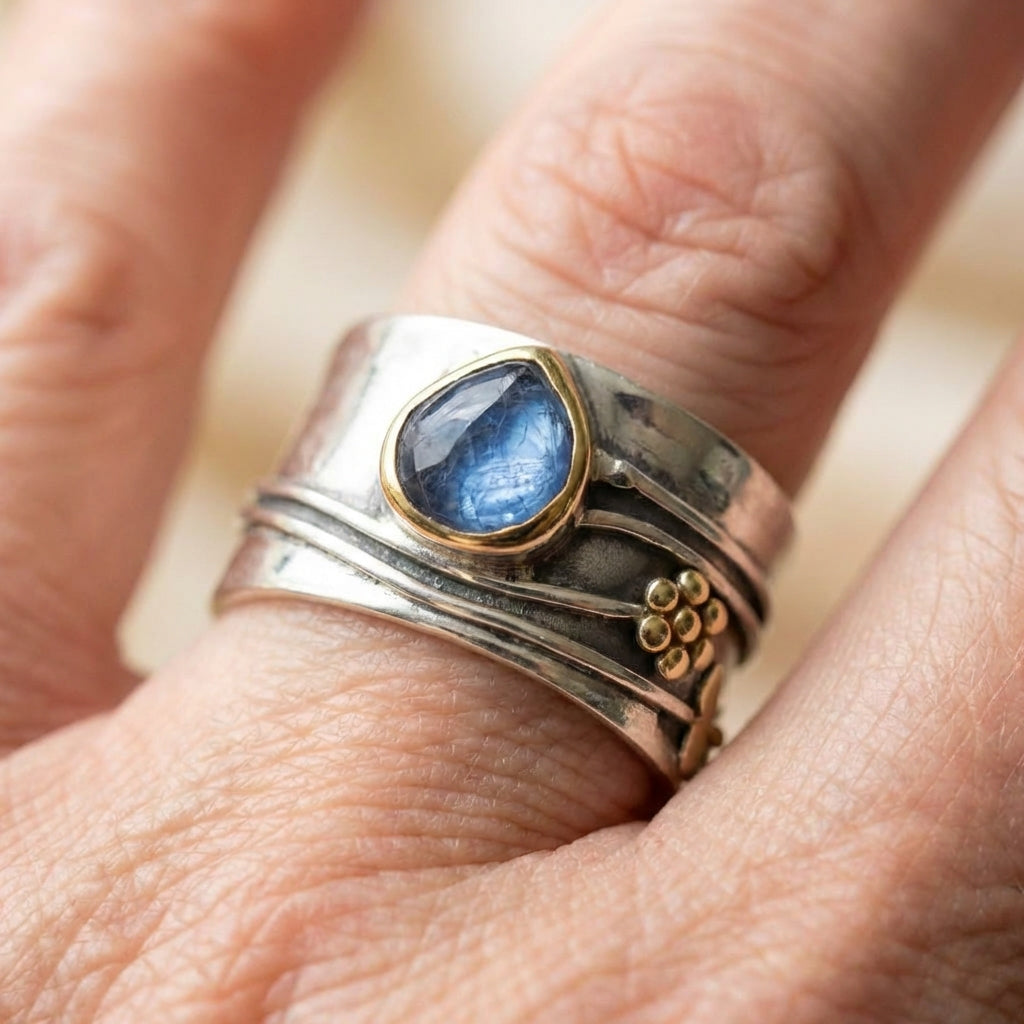 A Bohemian Gemstone Meditation Ring