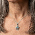 Boho Opal Necklace In Silver
