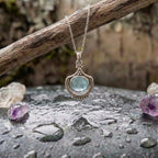 Boho Opal Necklace In Silver