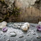Bright Dangling Pearl Earrings