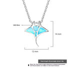 Manta Ray Blue Opal Necklace