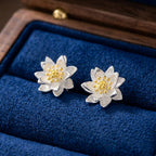 Sterling Silver Daffodil Stud Earrings