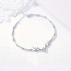 Deer Horn Heart Bracelet With Zircon
