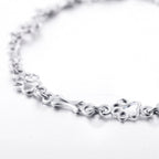 Limited Edition Pure Silver Dog Paw And Bone Charms Bracelet