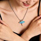 Manta Ray Blue Opal Necklace