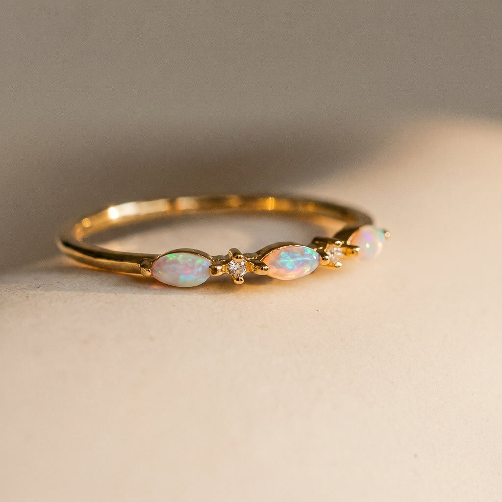 Opal Marquise Ring Gold