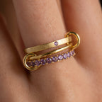 Triple Birthstone Stacking Rings