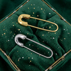 Safety Pin Pull Through Drop Earrings in Sterling Silver, Silve, Gold, Rose Gold or Black, Fun Quirky Punk Rock Jewellery