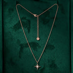North Star Pendant Necklace Blue Opal