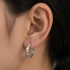 Hammered Huggie Hoop Earrings