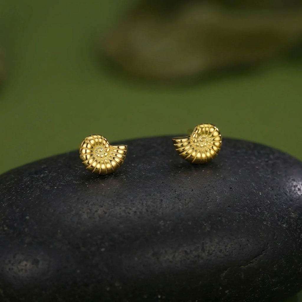 Sterling Silver Ammonite Studs