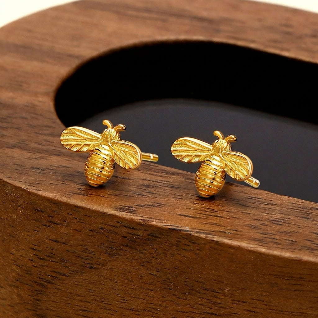 Honey Bee Stud Earrings