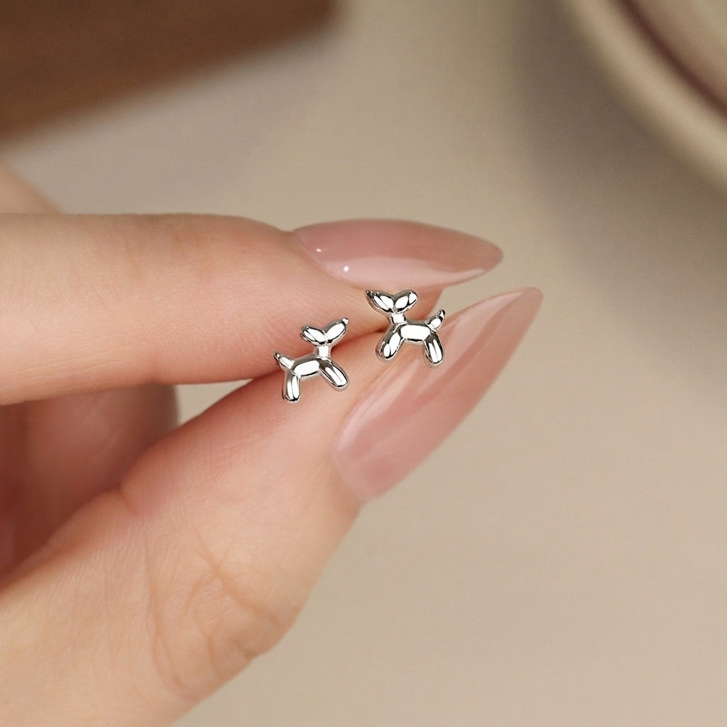 Balloon Dog Stud Earrings