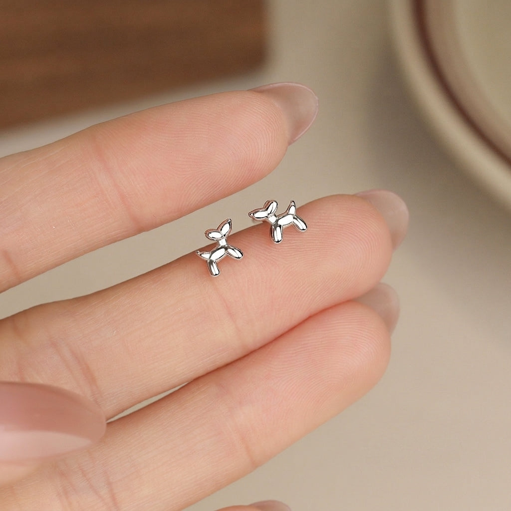 Balloon Dog Stud Earrings