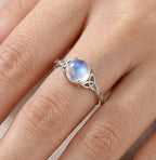 Celtic Knot Moonstone Ring