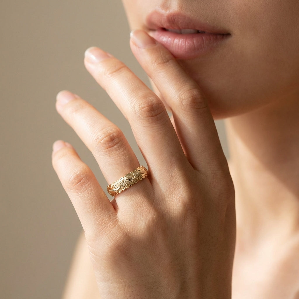 Vintage Gold Flower Ring
