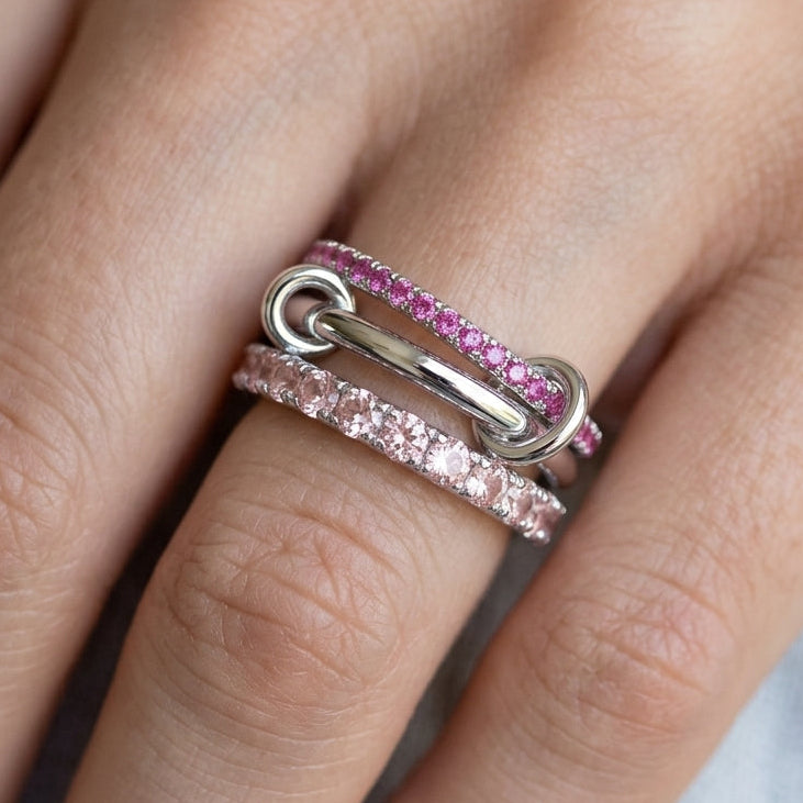 Triple Birthstone Stacking Rings