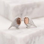 Robin Stud Earrings Silver