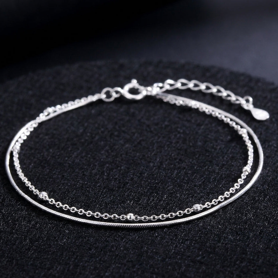 Sterling Silver Twinkle Stars Charm Bracelet