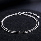Sterling Silver Twinkle Stars Charm Bracelet