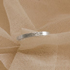 Thin Engraved Floral Silver colored Ring