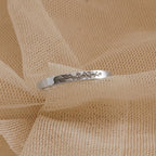 Thin Engraved Floral Silver colored Ring