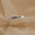 Thin Engraved Floral Silver colored Ring