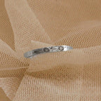 Thin Engraved Floral Silver colored Ring