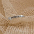 Thin Engraved Floral Silver colored Ring
