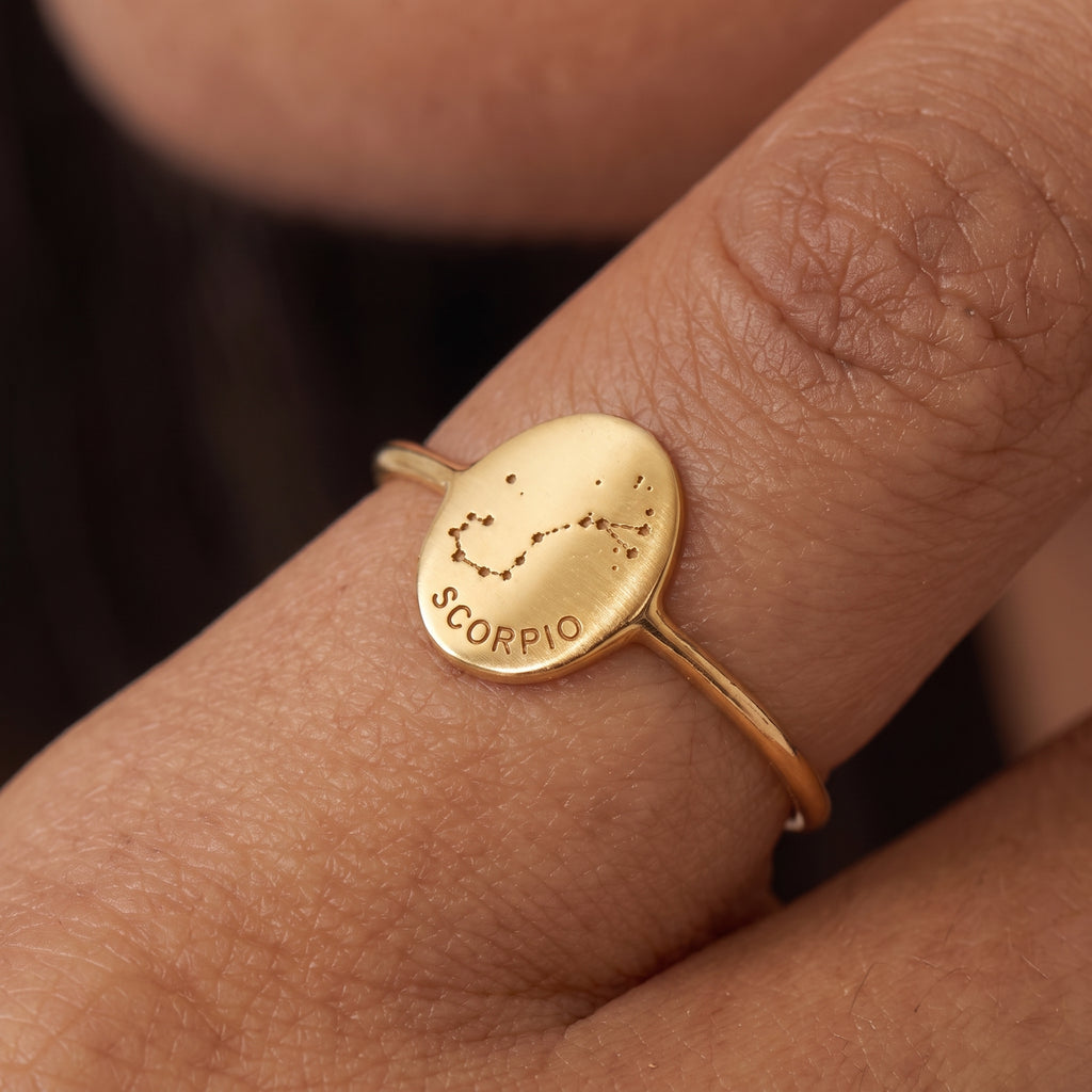 Star Signet Ring Custom Zodiac
