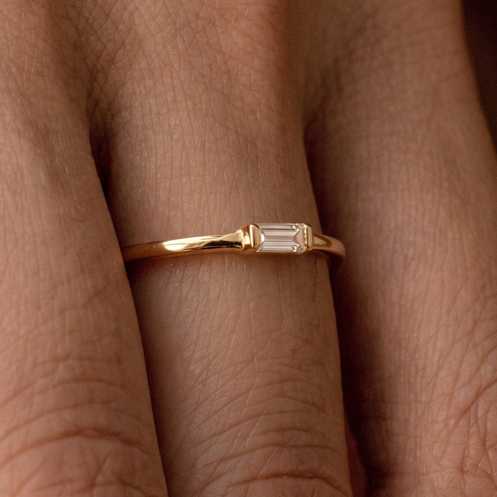Dainty Baguette Gold Ring