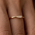 Dainty Baguette Gold Ring